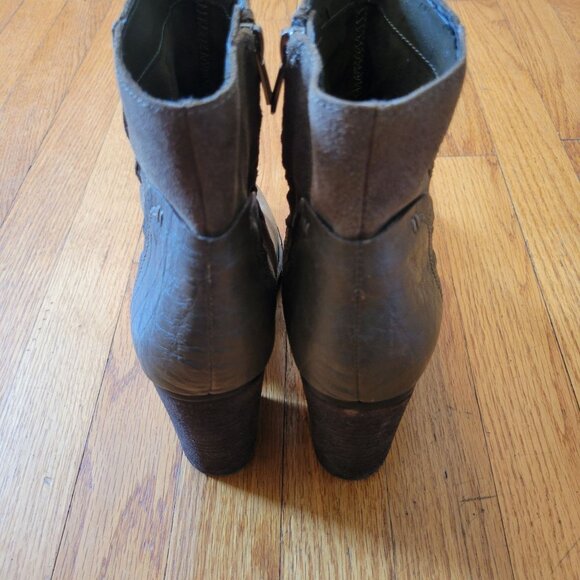 Sam Edelman 8.5M Brown‎ Leather Ankle Boots Heels FRANKLIN Suede - Picture 6 of 8